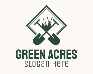 Shovel Grass Gardening logo design