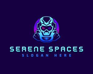 Space Robot Astronaut logo design