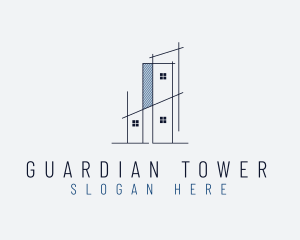 Industrial Construction Building logo design