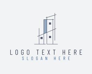 Skyscraper - Industrial Construction Building logo design