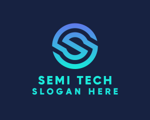 Digital Tech Letter S Business logo design