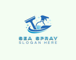 Natural Cleaning Disinfection logo design