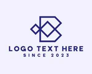 Digital Marketing - Digital Technology Letter B logo design