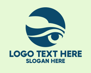 Negative Space - Blue Car Silhouette logo design