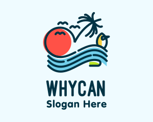 Tropical Ocean Wave Logo