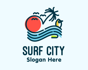 Tropical Ocean Wave logo design