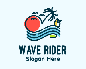 Tropical Ocean Wave logo design