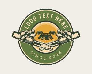 Lumberjack - Pine Tree Logging logo design