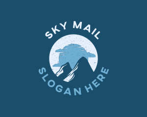 Mountain Sun Sky logo design