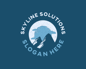 Mountain Sun Sky logo design