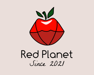 Red Apple Lips logo design