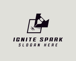 Spark - Laser Spark Ironwork logo design