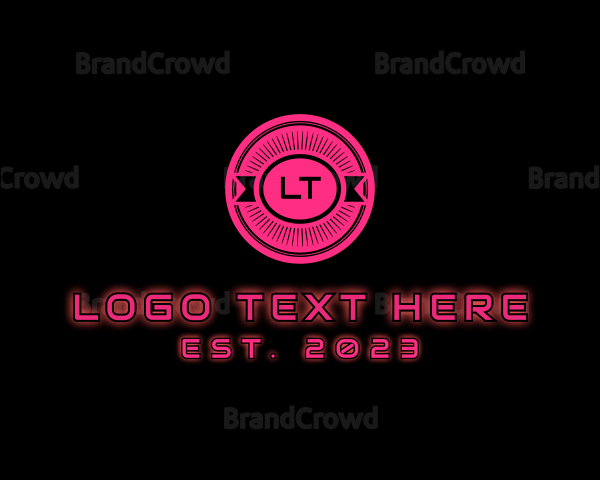 Neon Futuristic Business Logo