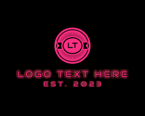 Techno - Neon Futuristic Business logo design