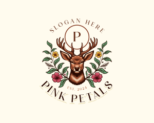 Flower Floral Deer logo design