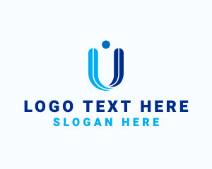 Rotating - Consulting Company Letter U logo design