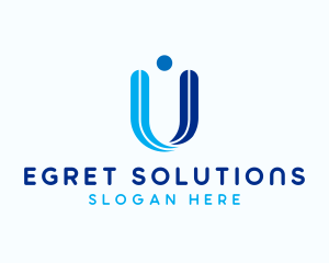 Consulting Company Letter U logo design