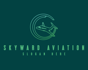 Airplane Tourism Travel logo design