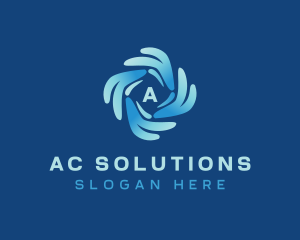 Ac - Cooling Air Conditioning logo design