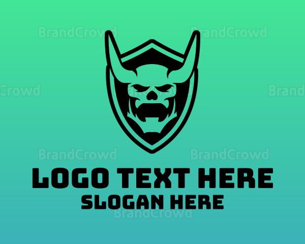 Shield Devil Mascot Logo
