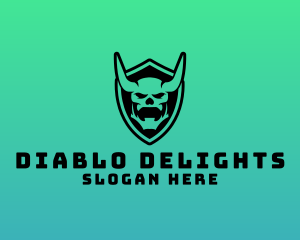Diablo - Skull Devil Shield logo design
