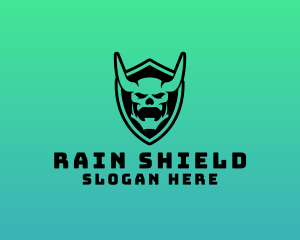 Skull Devil Shield logo design