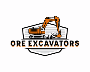 Industrial Mining Excavator logo design