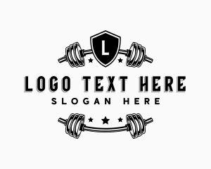 Lifting - Barbell Weights Gym logo design