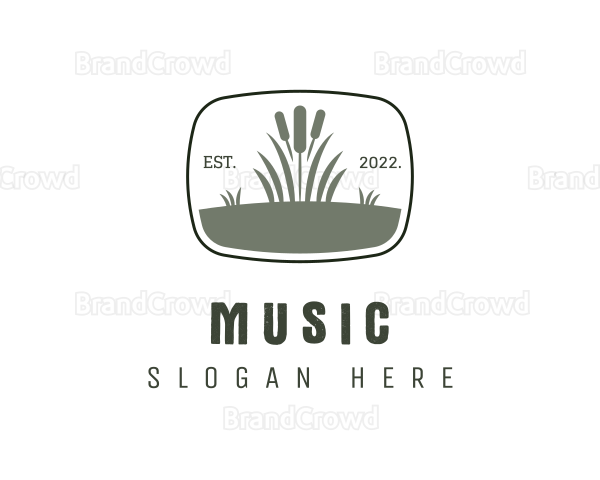 Plant Meadow Emblem Logo