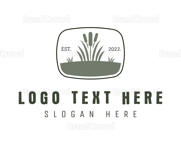Plant Meadow Emblem Logo