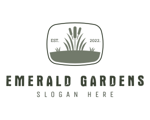 Plant Meadow Emblem logo design