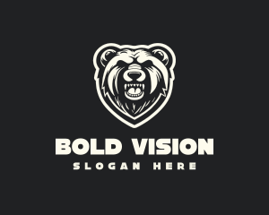 Grizzly Bear Roar logo design