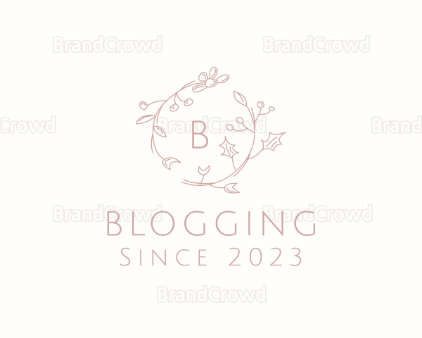 Leaf Branch Flower Decor Logo