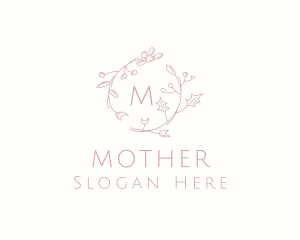 Leaf Branch Flower Decor Logo