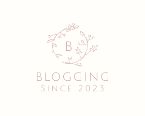 Event Styling - Leaf Branch Flower Decor logo design