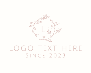 Flower Shop - Leaf Branch Flower Decor logo design