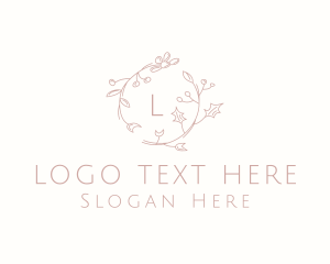 Leaf Branch Flower Decor Logo