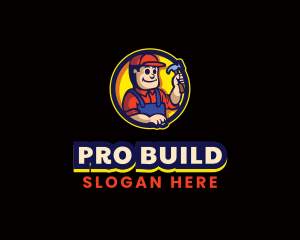 Hammer Carpenter Builder logo design