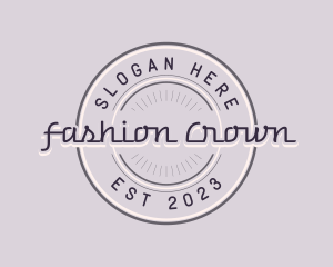 Fashion Hipster Badge logo design