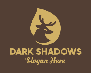 Deer Drop Shadow logo design