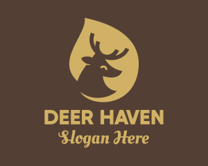 Deer Drop Shadow logo design