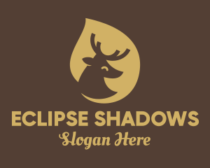 Deer Drop Shadow logo design