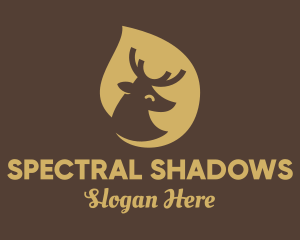 Deer Drop Shadow logo design