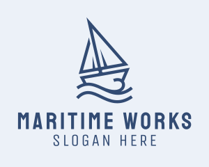 Sailing Boat Cruise logo design