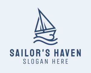 Sailing Boat Cruise logo design