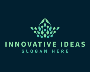 Biotech Technology Leaf logo design