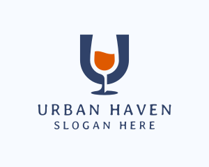 Wine Glass Winery Pub logo design