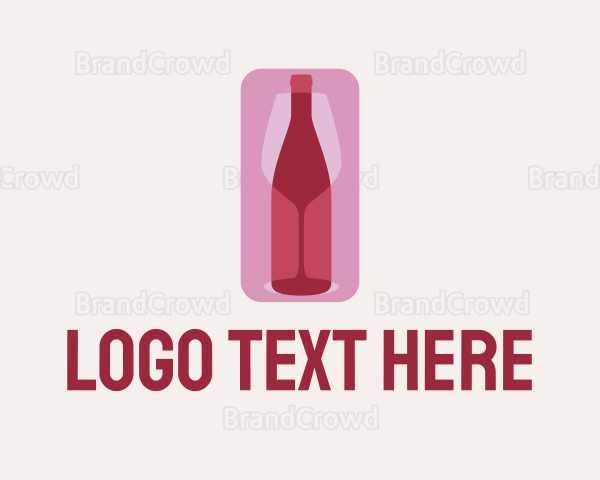 Wine Glass Bottle Party Logo