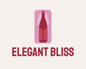 Wine Glass Bottle Party  Logo