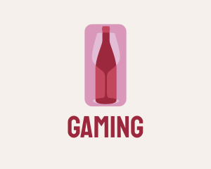 Wine Glass Bottle Party  Logo